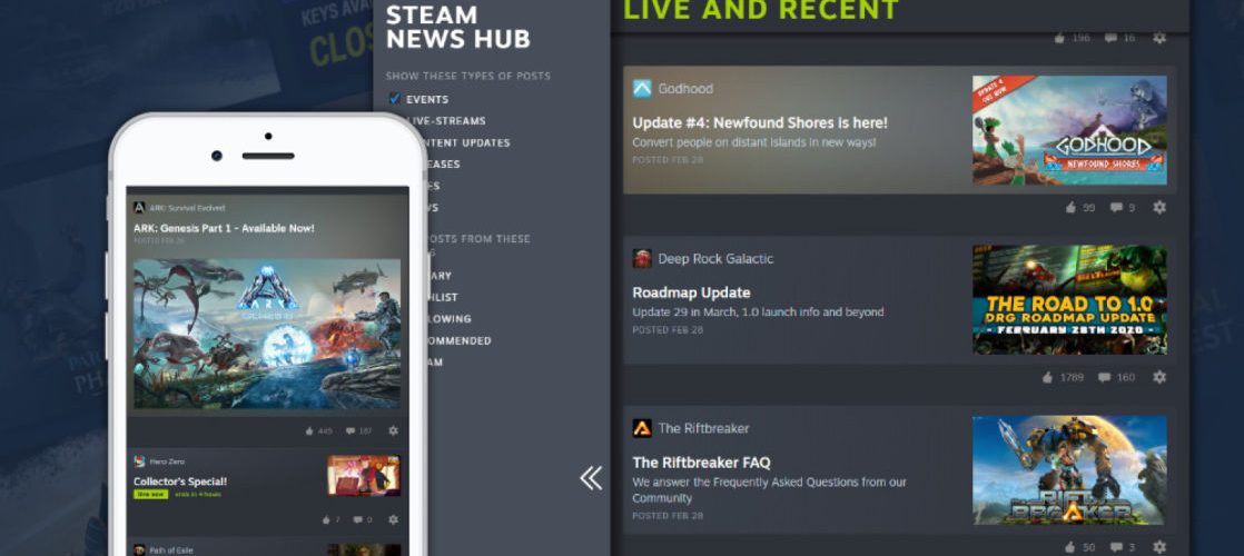 Steam’s personalized news hub keeps you updated about your games