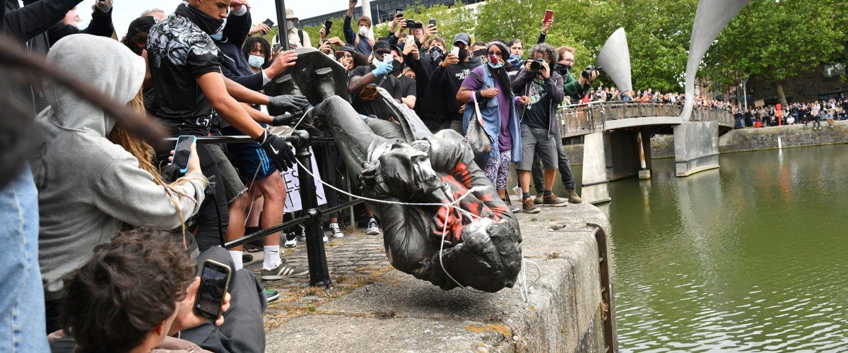 U.K. Protesters Pull Down Statue of Slave Trader and Throw It Into the Bristol Harbour
